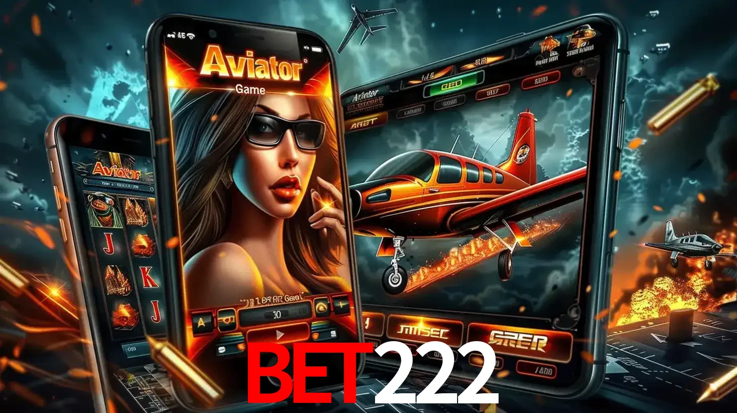 O popular jogo de apostas Aviator exibido em vários celulares e tablets, mostrando a interface emocionante e a ação de voo disponíveis para jogar agora no bet222.